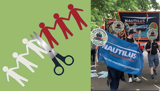 Standing up to the threats of fire and rehire. Image: Wikimedia Commons/Nautilus International Image:Standing up to the threats of fire and rehire. Image: Wikimedia Commons/Nautilus International
