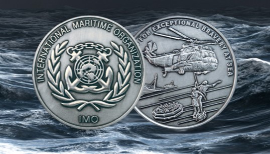 The IMO bravery award medal. Image: IMO Image:The IMO bravery award medal. Image: IMO